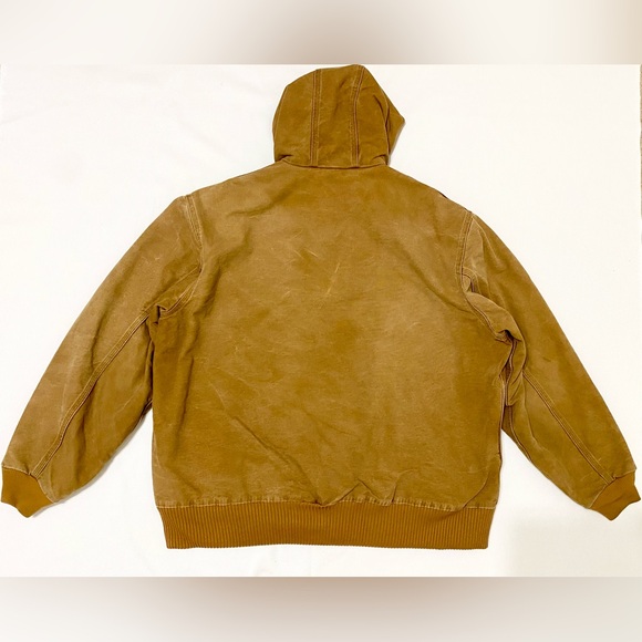 Carhartt Men’s Washed Duck Insulated Active Jacket Brown Tan - Picture 2 of 12